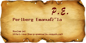 Perlberg Emanuéla névjegykártya